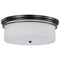 Nuvo Warren - 15 Inch Flush Mount - Gun Metal with Satin White Glass 60/8034 - alternate 1